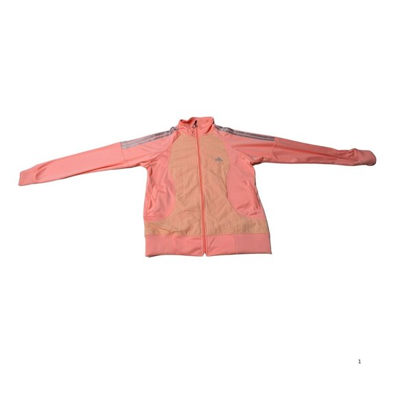 ⚡Adidas Coral Pink Track Jacket – Size Medium (Approx.) – EUC - Picture 2 of 4